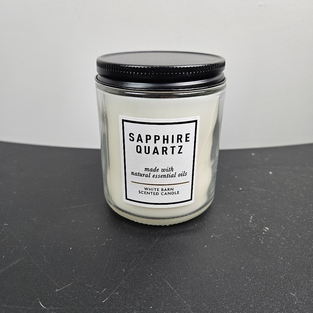 White Barn Bath and Body Works Sapphire Quartz Single Wick Candle